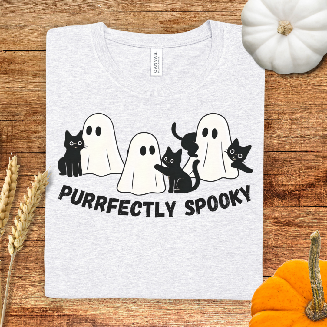 Purrfectly Spooky Halloween T-Shirt
