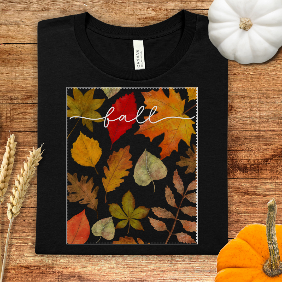 Fall Leaves Decorative Border Fall T-Shirt
