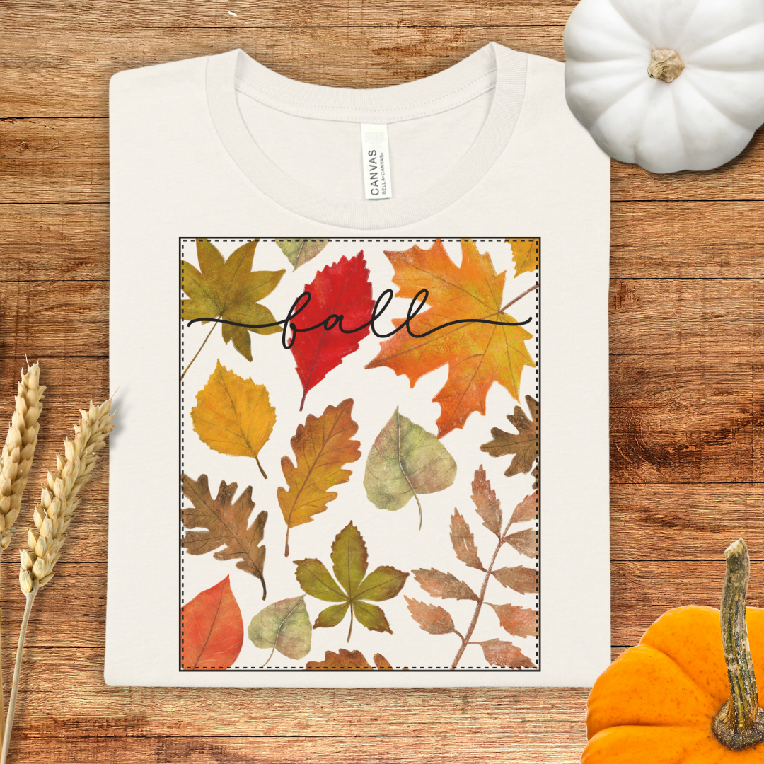 Fall Leaves Decorative Border Fall T-Shirt