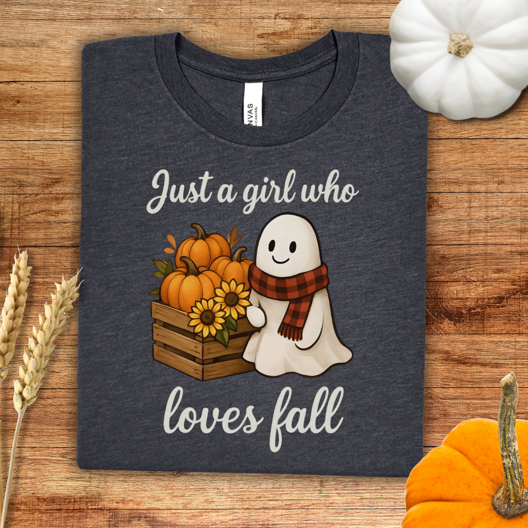 Just a Girl Who Loves Fall Halloween T-Shirt