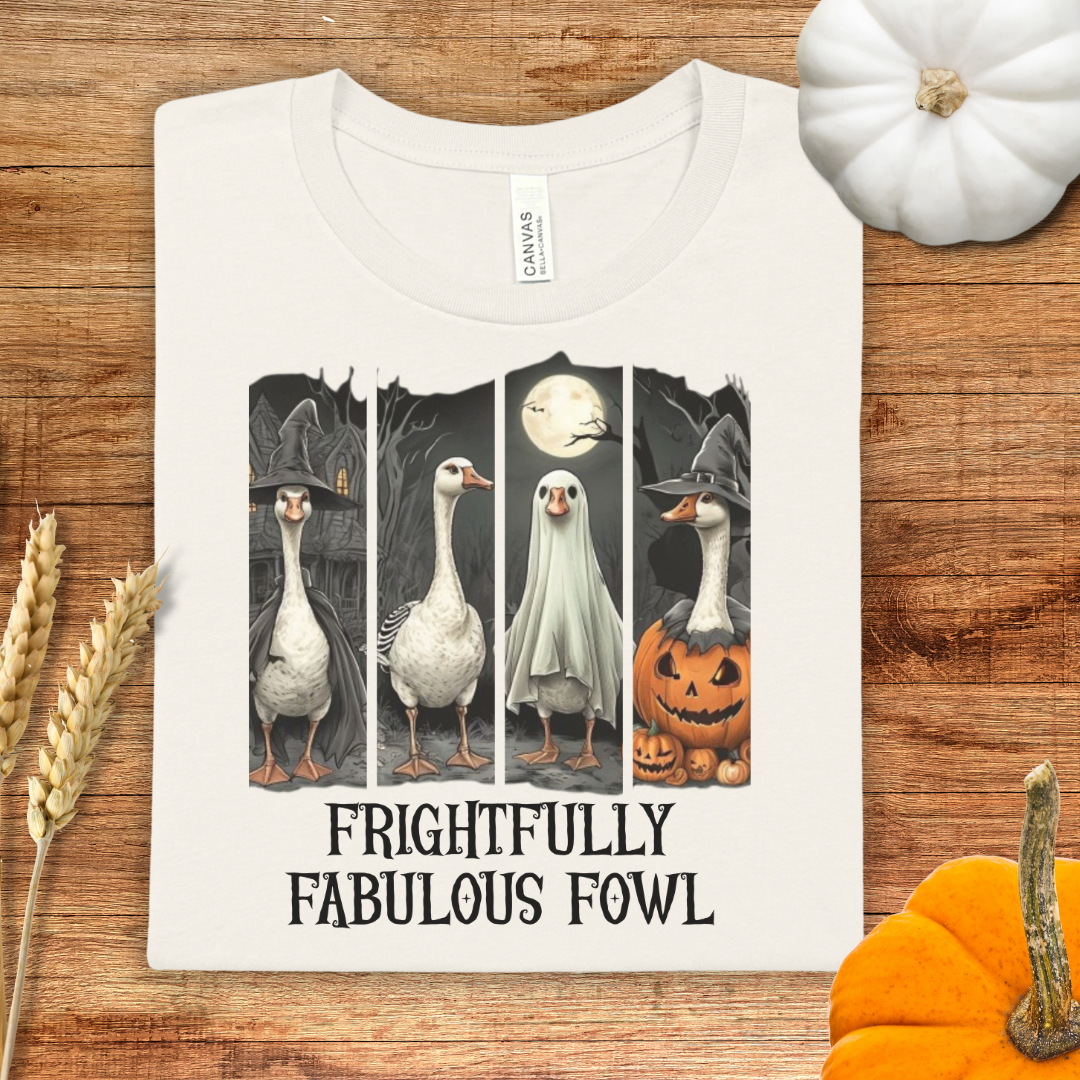 Frightfully Fabulous Fowl Goose Halloween T-Shirt