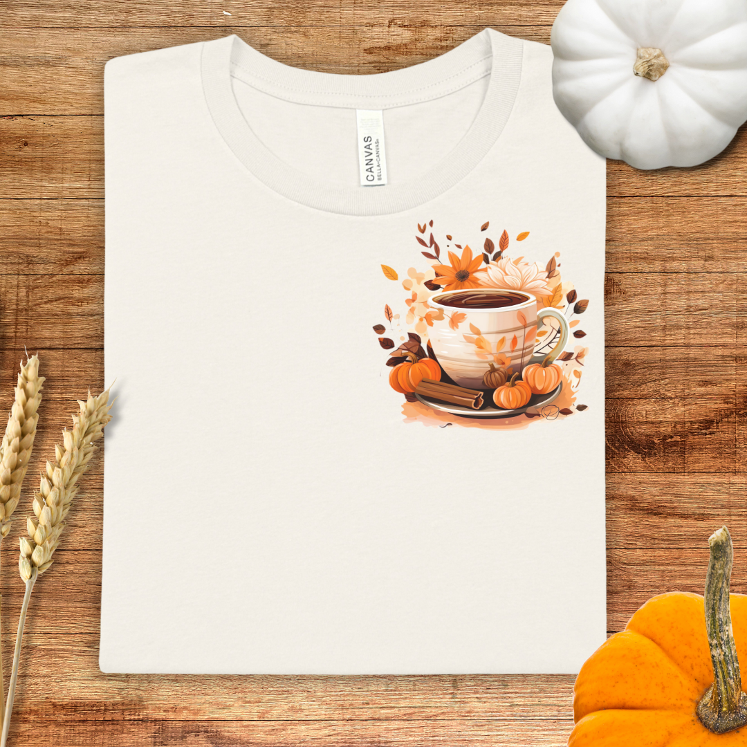 Fall Coffee Pocket Design Fall T-Shirt
