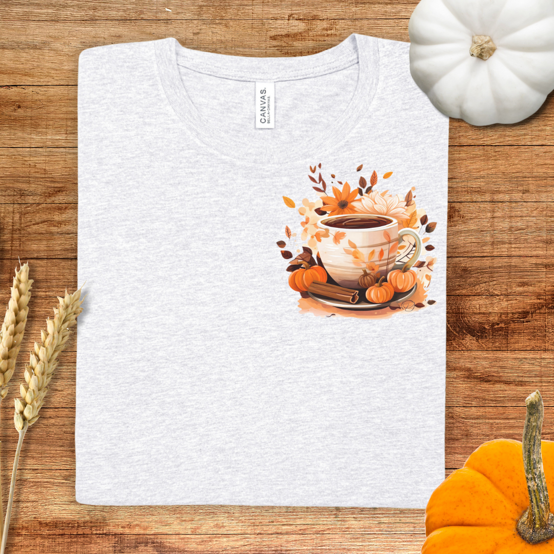 Fall Coffee Pocket Design Fall T-Shirt