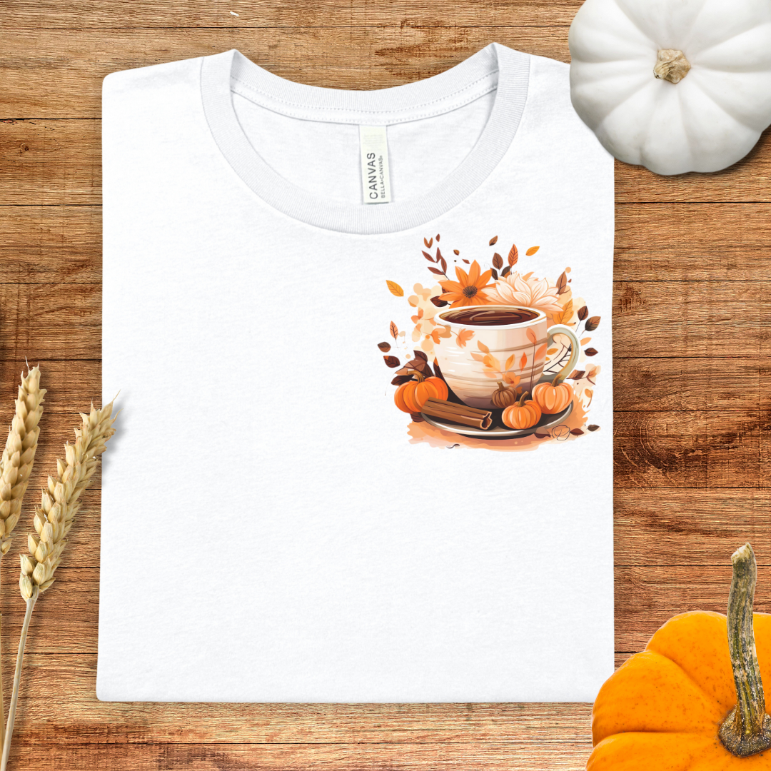 Fall Coffee Pocket Design Fall T-Shirt