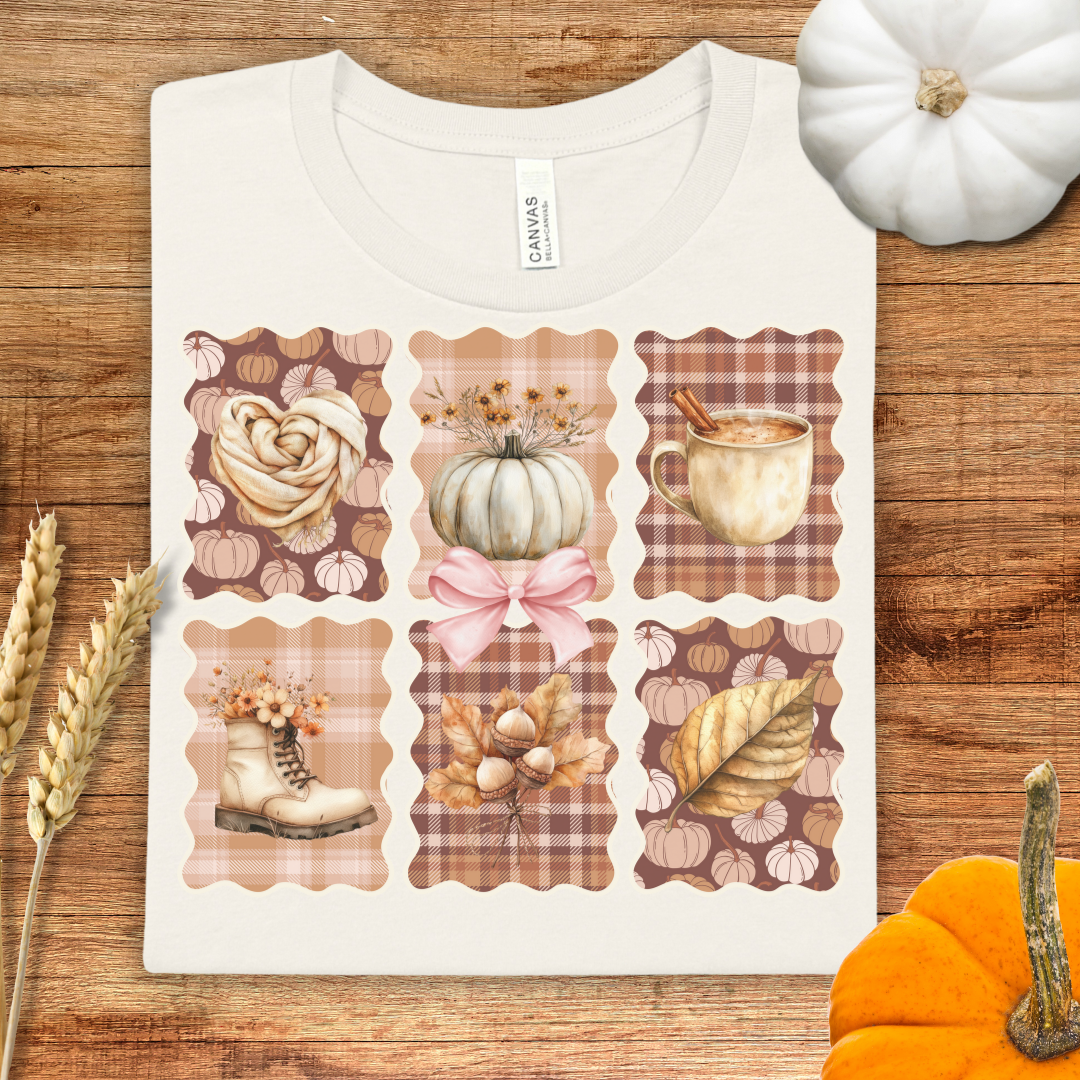 Cozy Autumn Coquette Graphic Fall T-Shirt