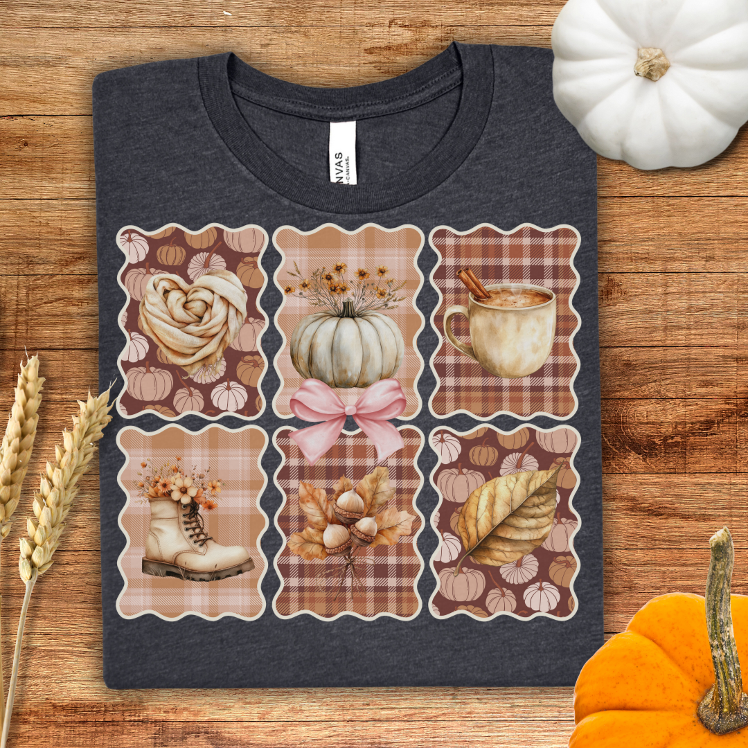 Cozy Autumn Coquette Graphic Fall T-Shirt