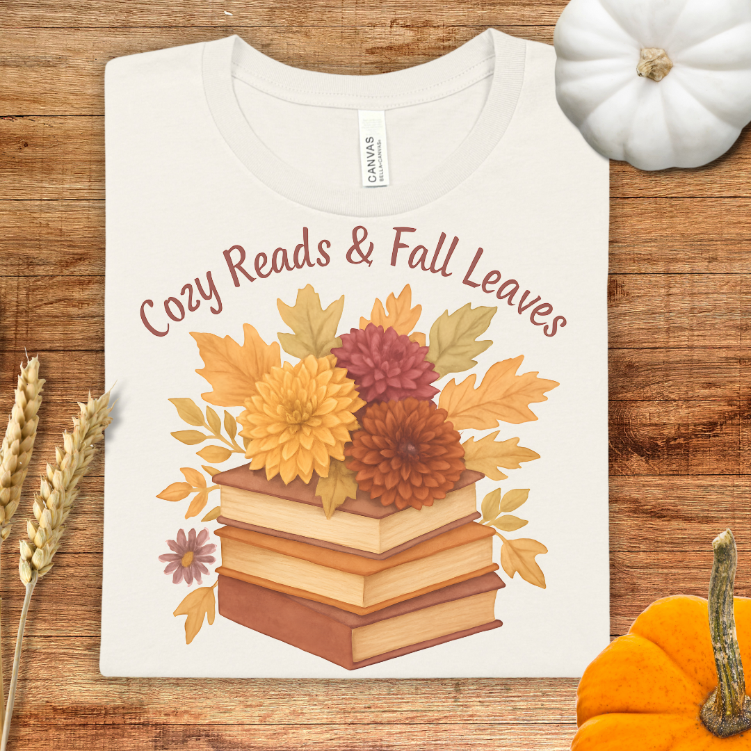 Cozy Reads & Fall Leaves Fall T-Shirt