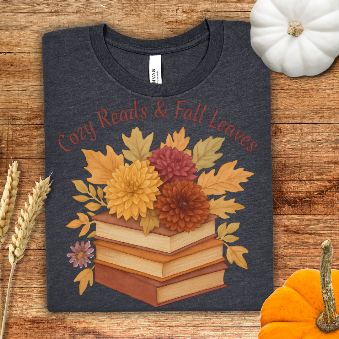 Cozy Reads & Fall Leaves Fall T-Shirt