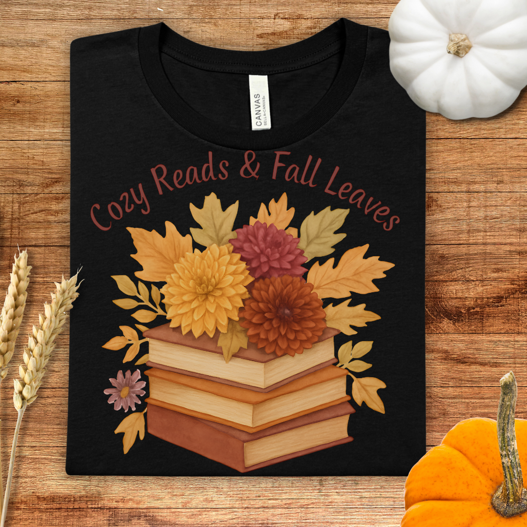 Cozy Reads & Fall Leaves Fall T-Shirt