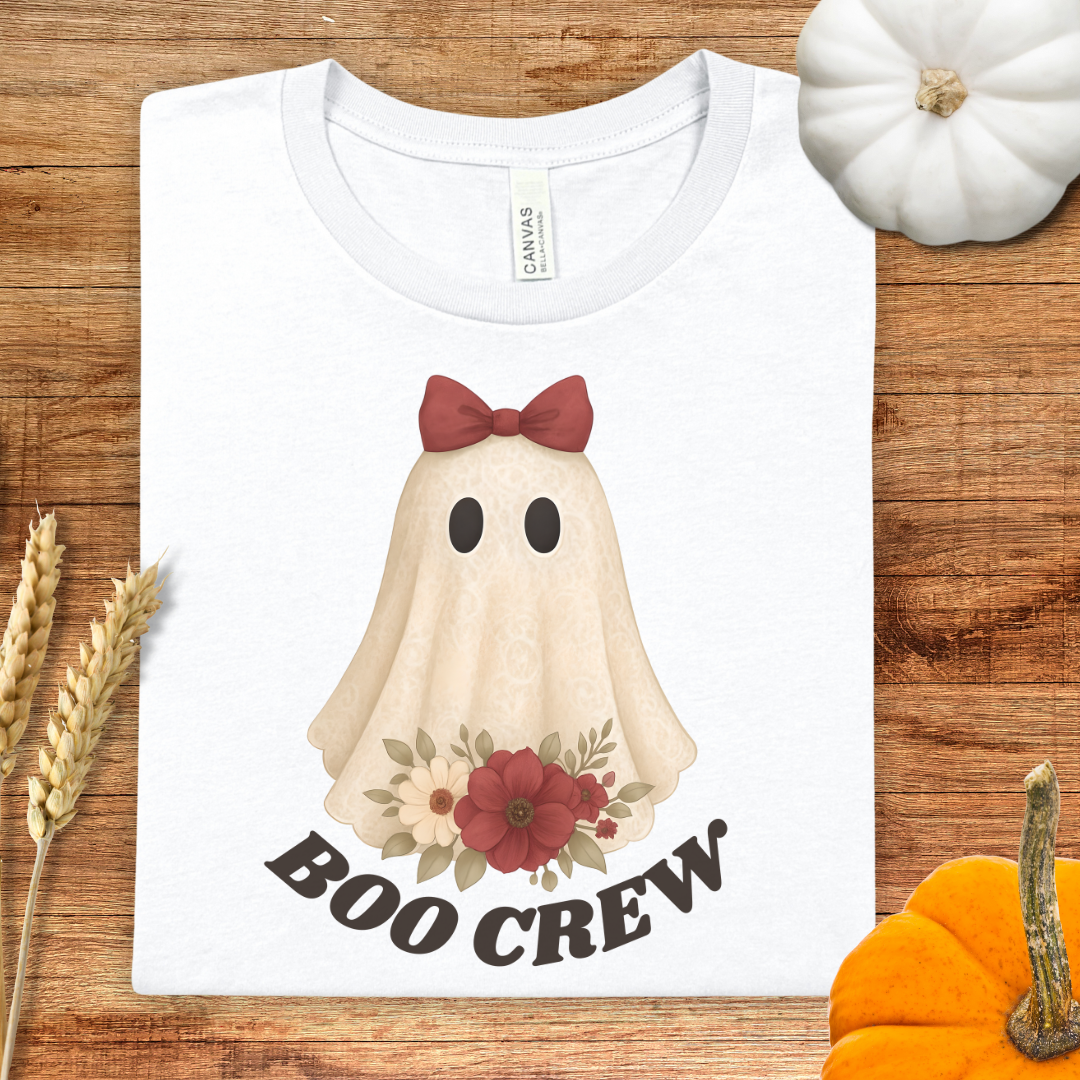 Red BOO CREW Halloween T-Shirt