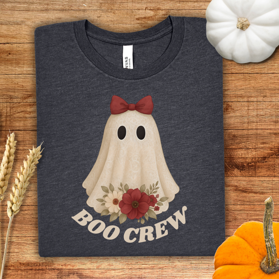 Red BOO CREW Halloween T-Shirt