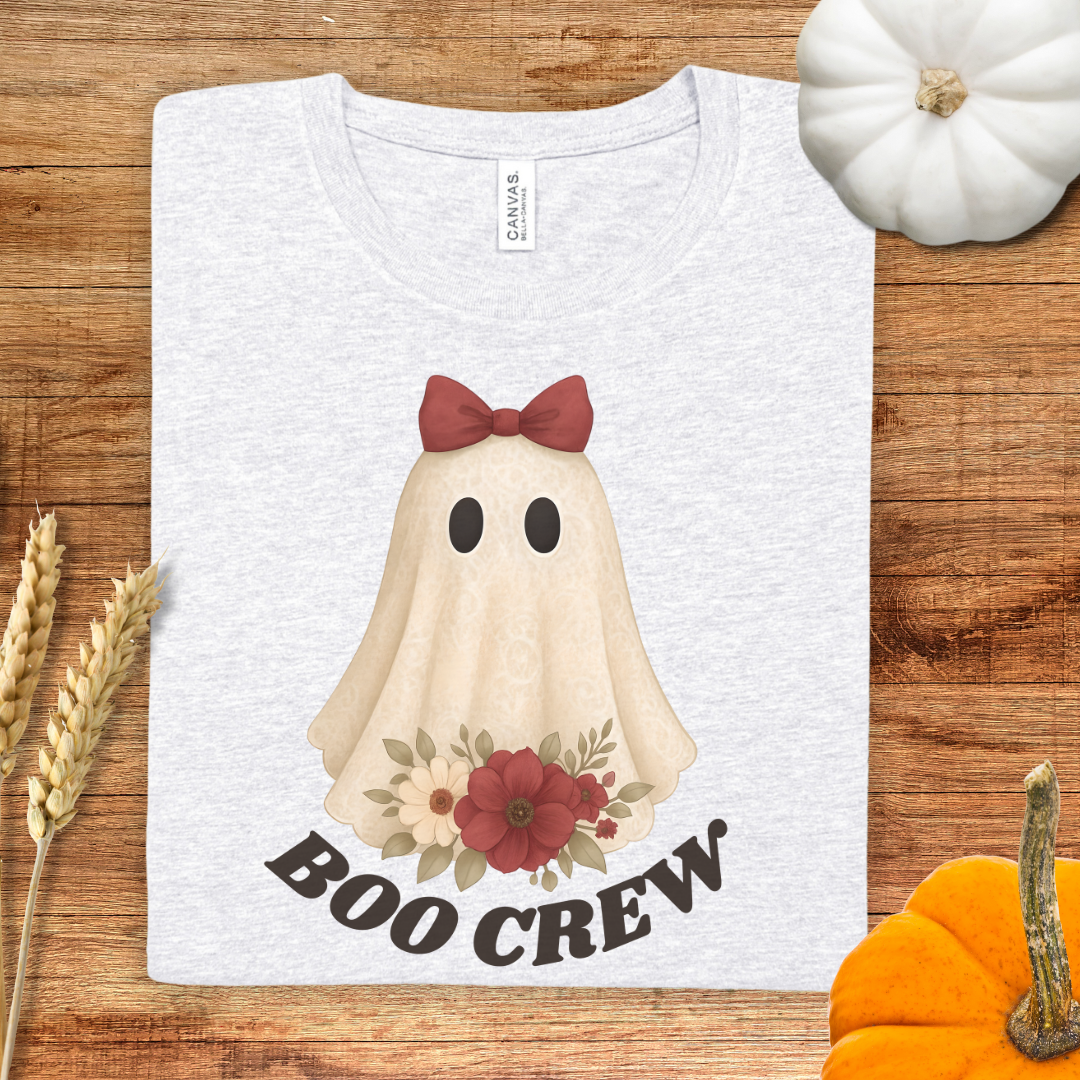 Red BOO CREW Halloween T-Shirt