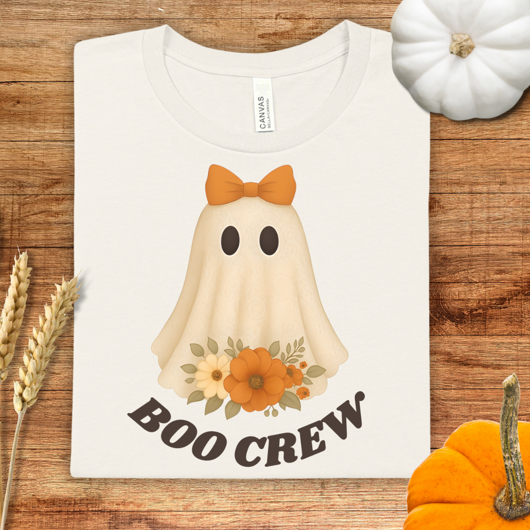 Orange BOO CREW Halloween T-Shirt