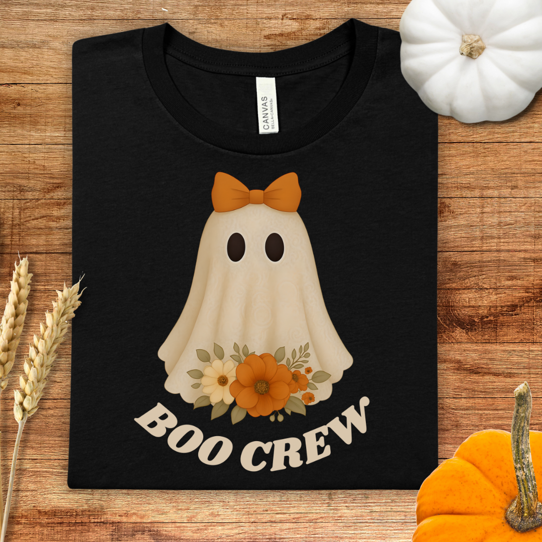 Orange BOO CREW Halloween T-Shirt