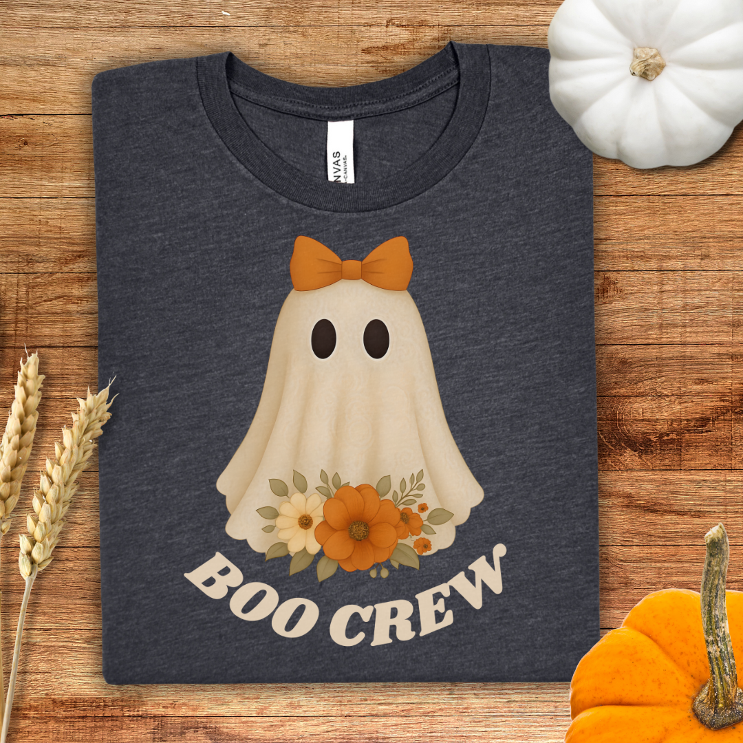Orange BOO CREW Halloween T-Shirt