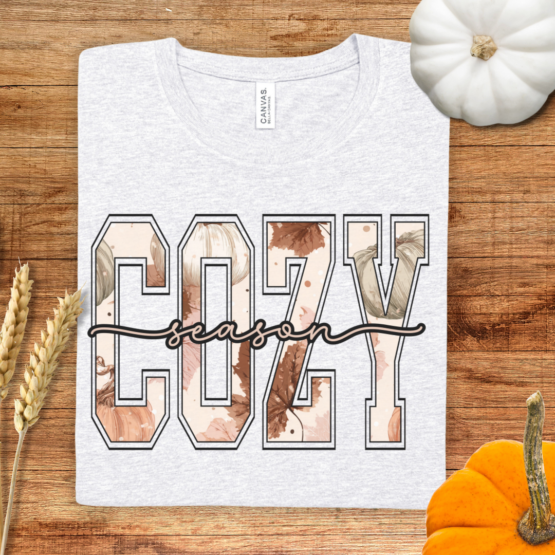 Cozy Season Patterned Fall T-Shirt