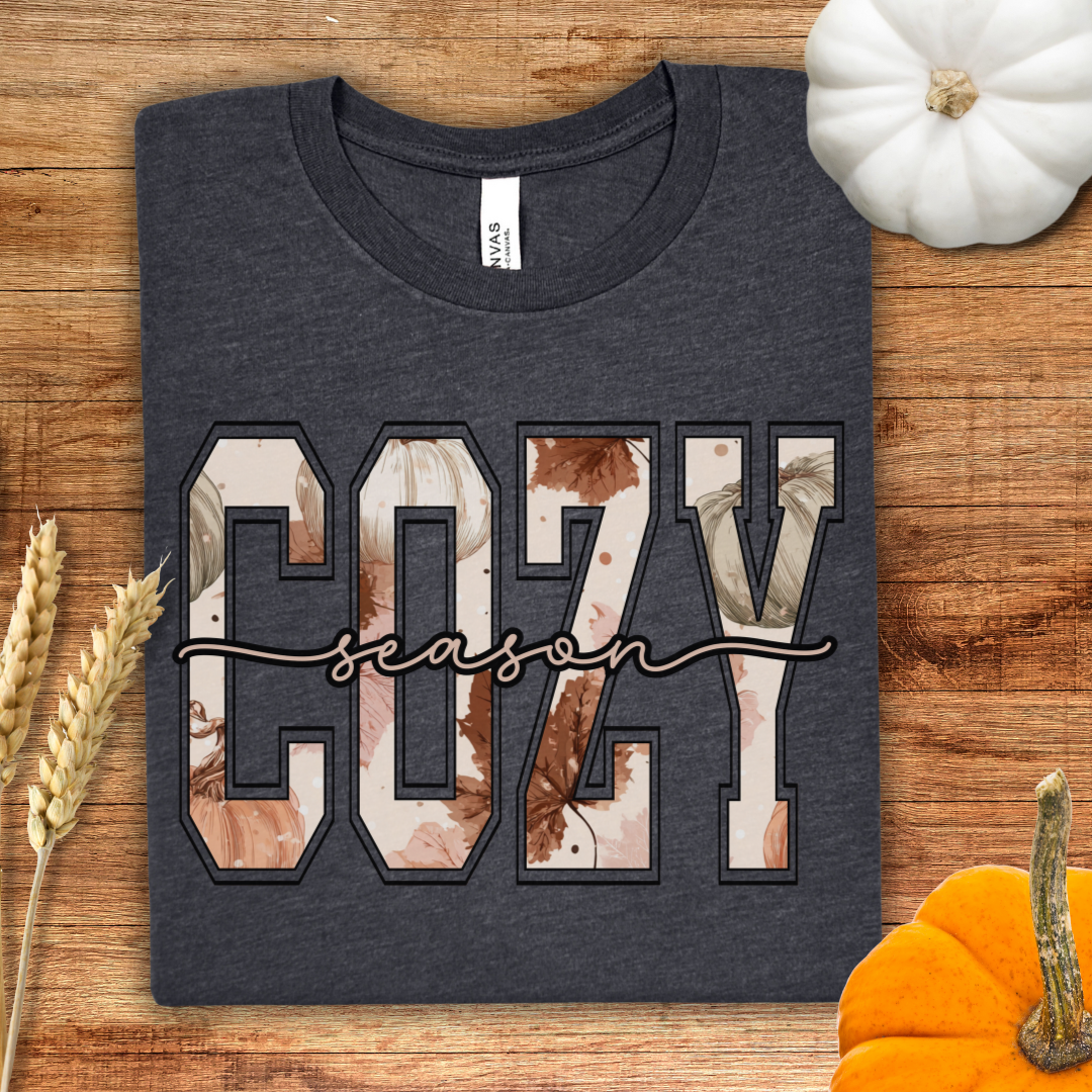 Cozy Season Patterned Fall T-Shirt