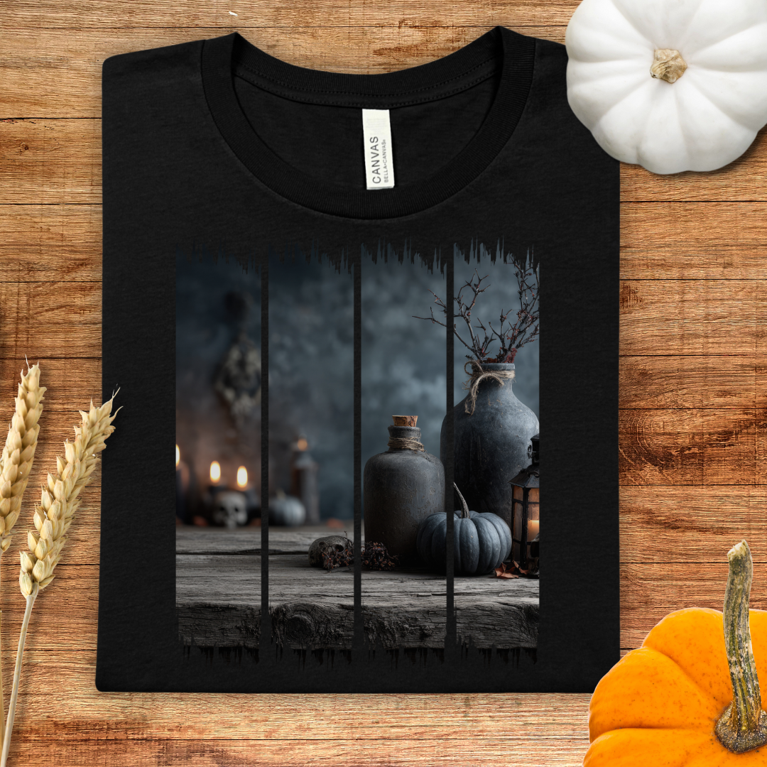Graphic Halloween Table Brush Stroke T-Shirt