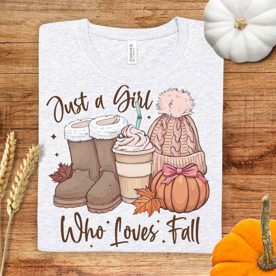 Just a Girl Who Loves Fall Pastel T-Shirt