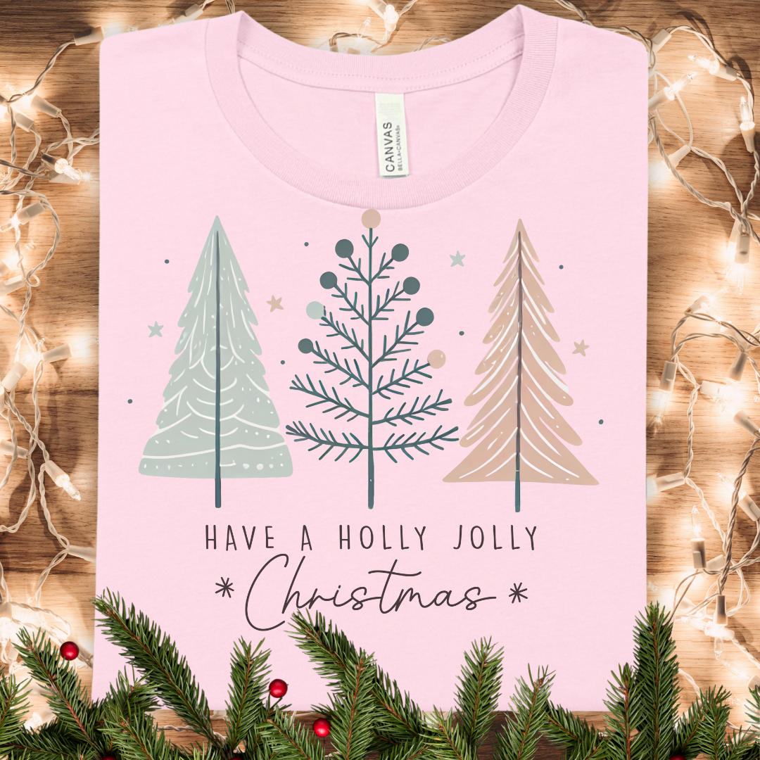 Pastel Have a Holly Jolly Christmas T-Shirt