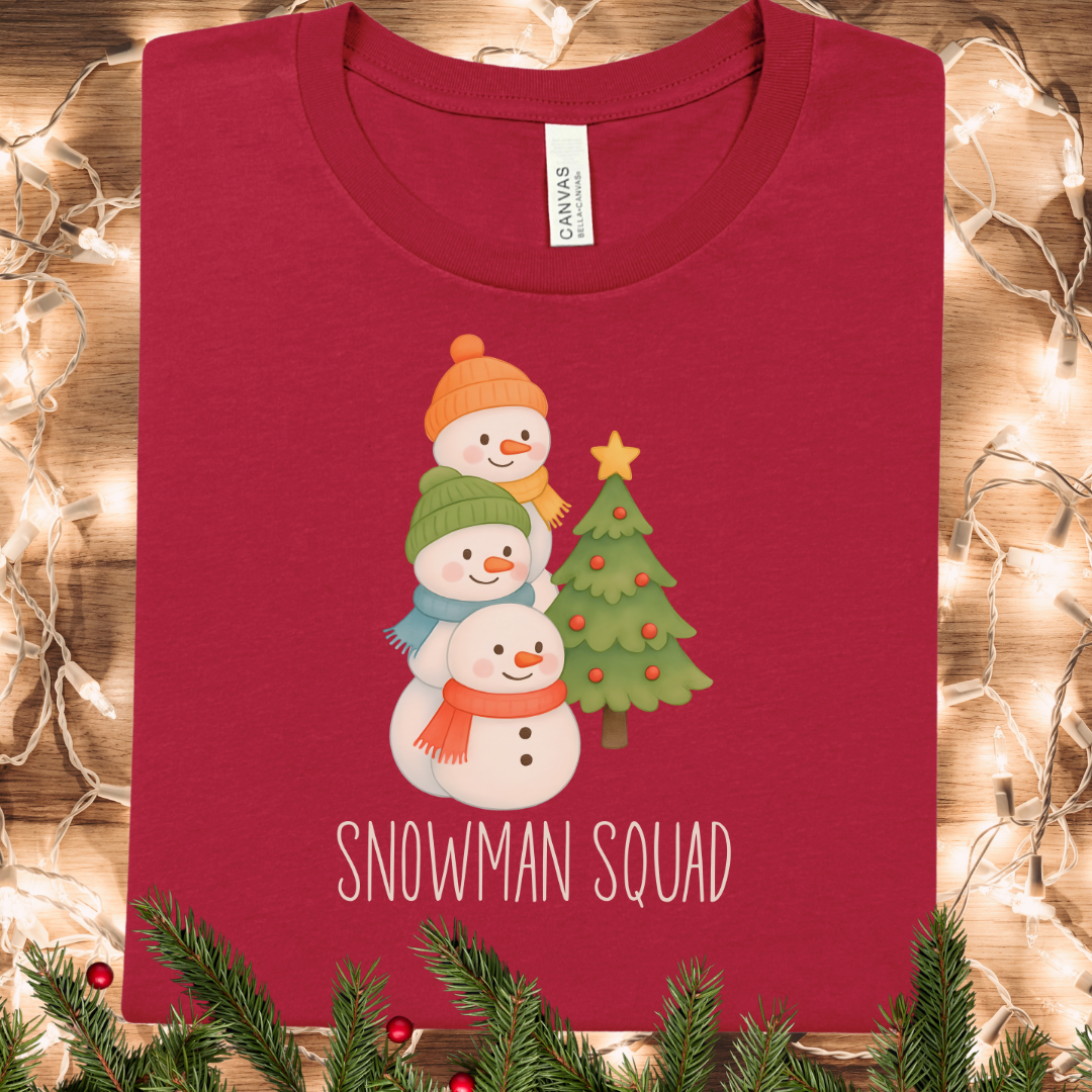 Snowman Squad Watercolor Winter T-Shirt
