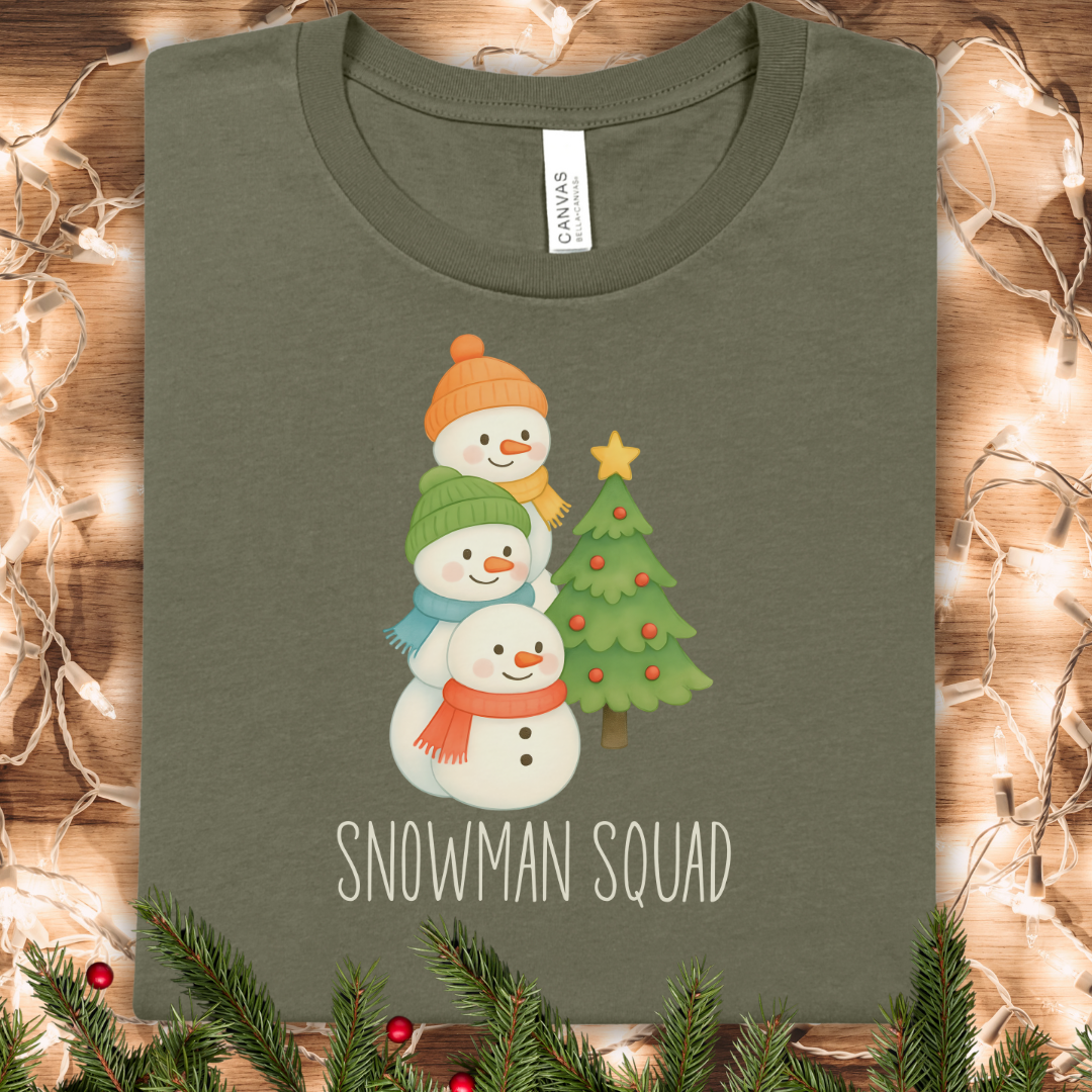 Snowman Squad Watercolor Winter T-Shirt