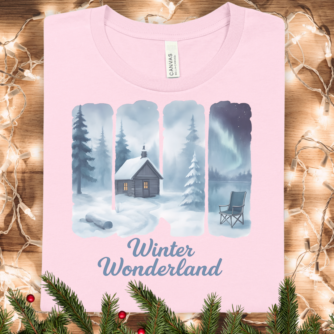 Winter Wonderland Watercolor Brushstroke T-Shirt