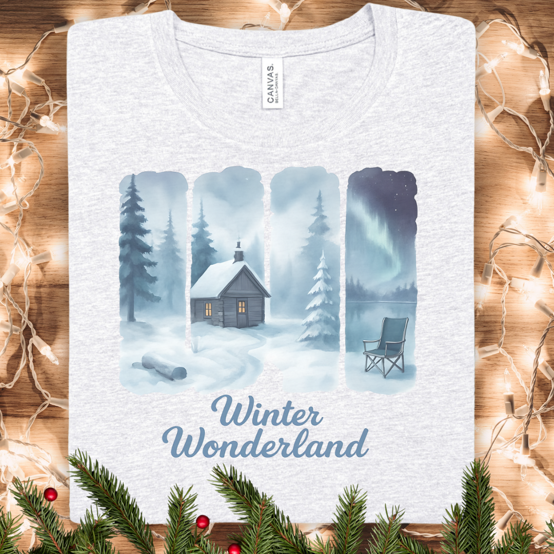 Winter Wonderland Watercolor Brushstroke T-Shirt