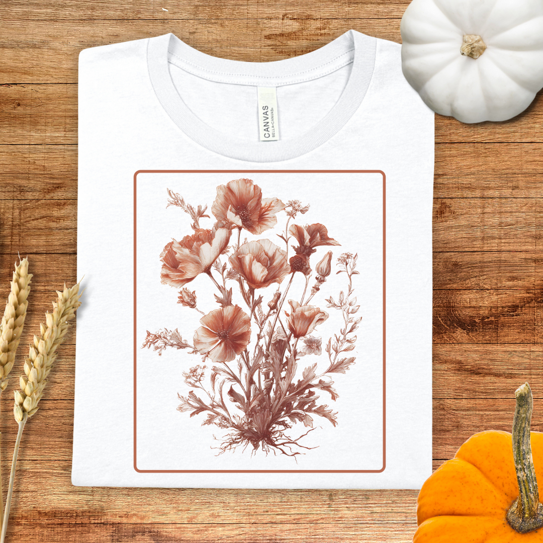 Floral Art Graphic T-Shirt