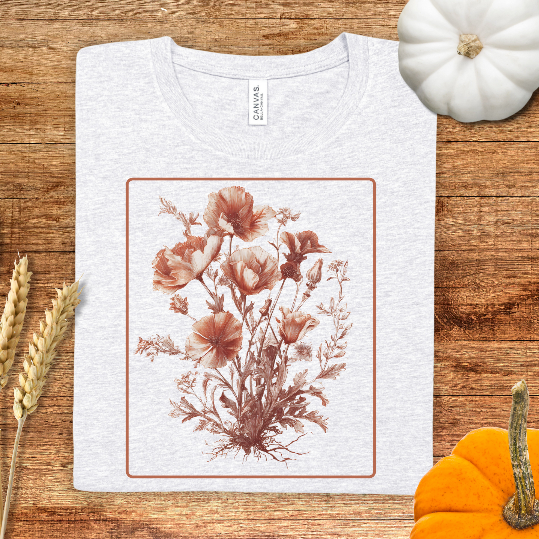 Floral Art Graphic T-Shirt