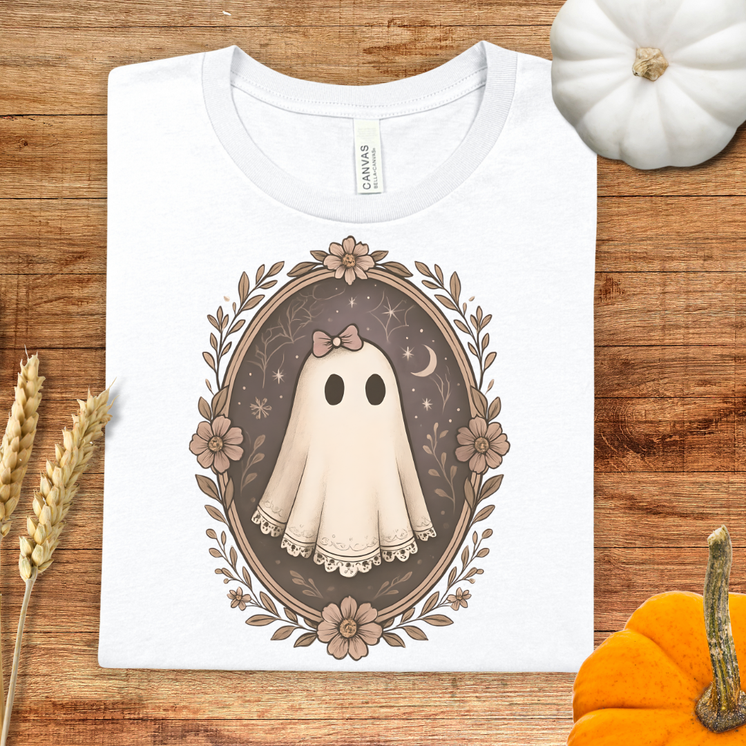 Vintage Ghostly Charm Halloween T-Shirt