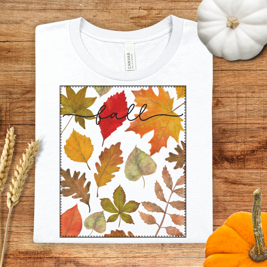 Fall Leaves Decorative Border Fall T-Shirt
