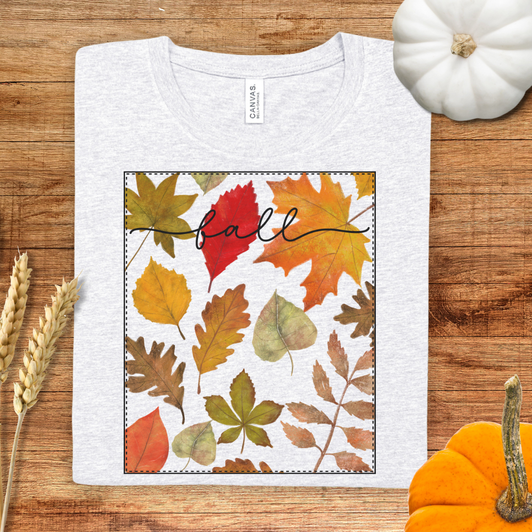 Fall Leaves Decorative Border Fall T-Shirt