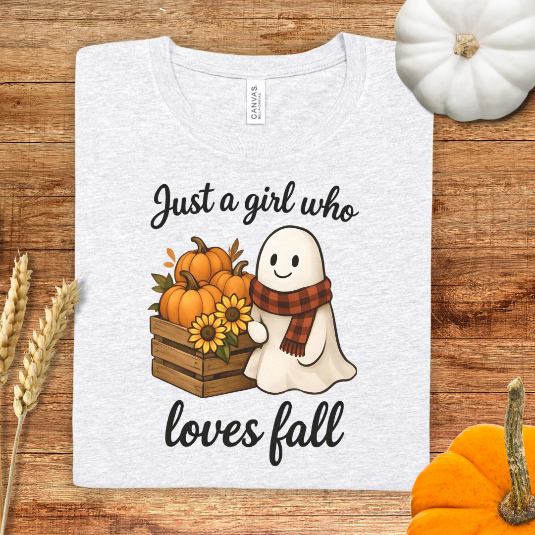 Just a Girl Who Loves Fall Halloween T-Shirt