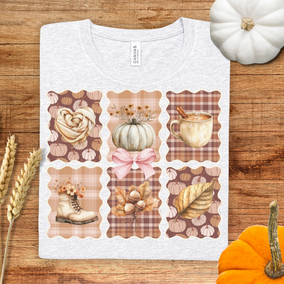 Cozy Autumn Coquette Graphic Fall T-Shirt