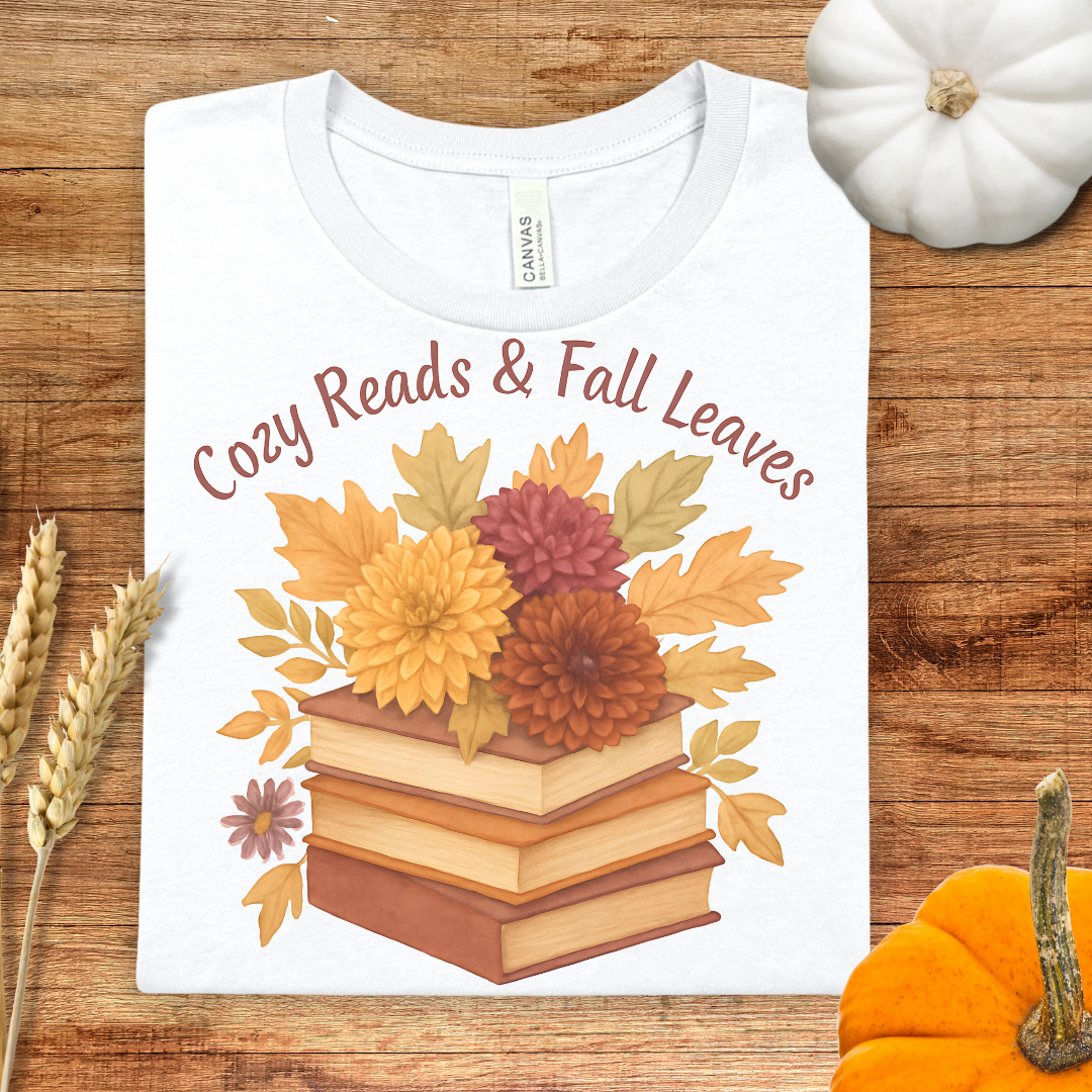 Cozy Reads & Fall Leaves Fall T-Shirt