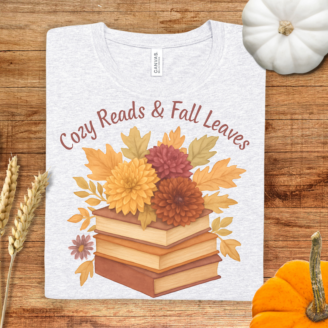 Cozy Reads & Fall Leaves Fall T-Shirt