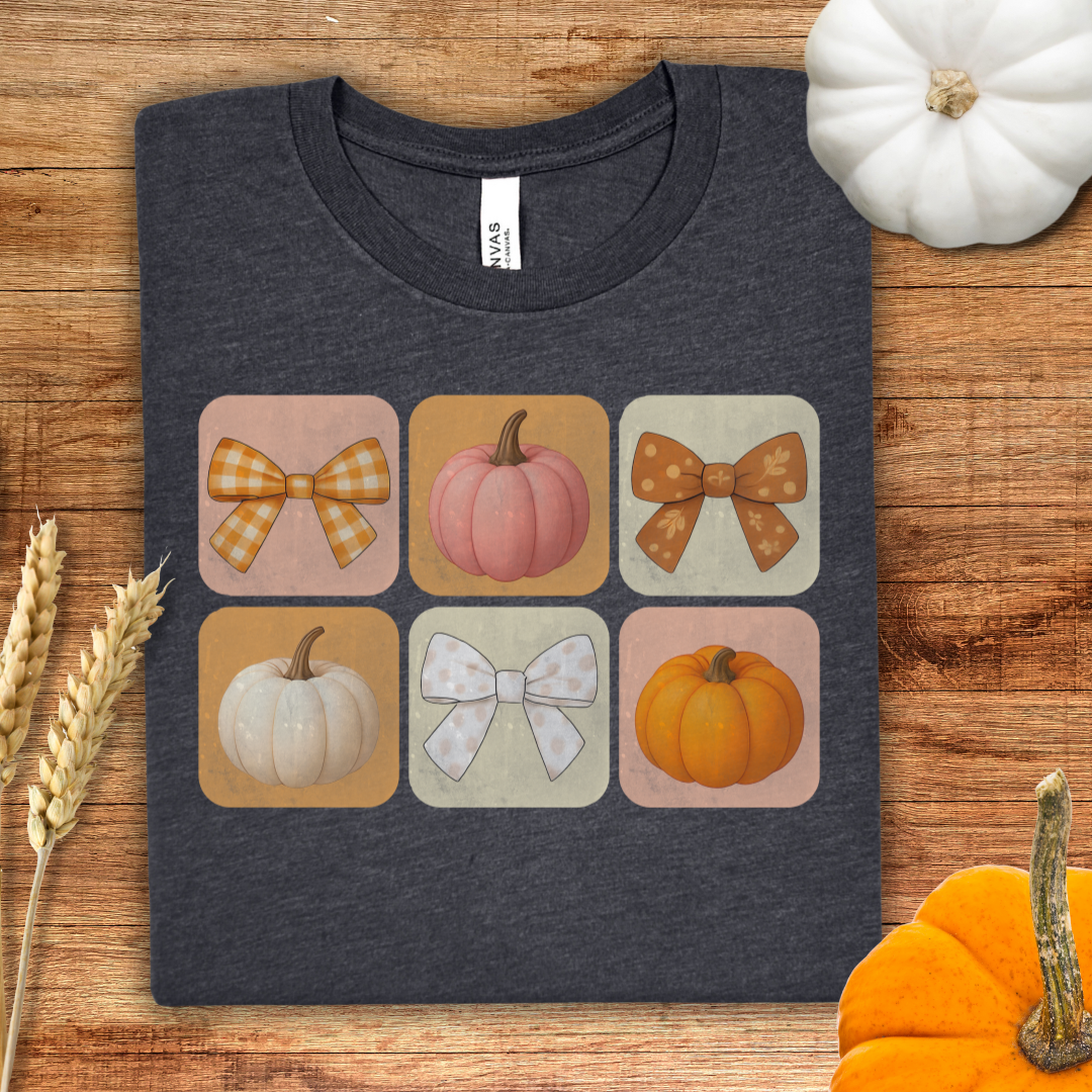 Bows and Pumpkins Fall T-Shirt