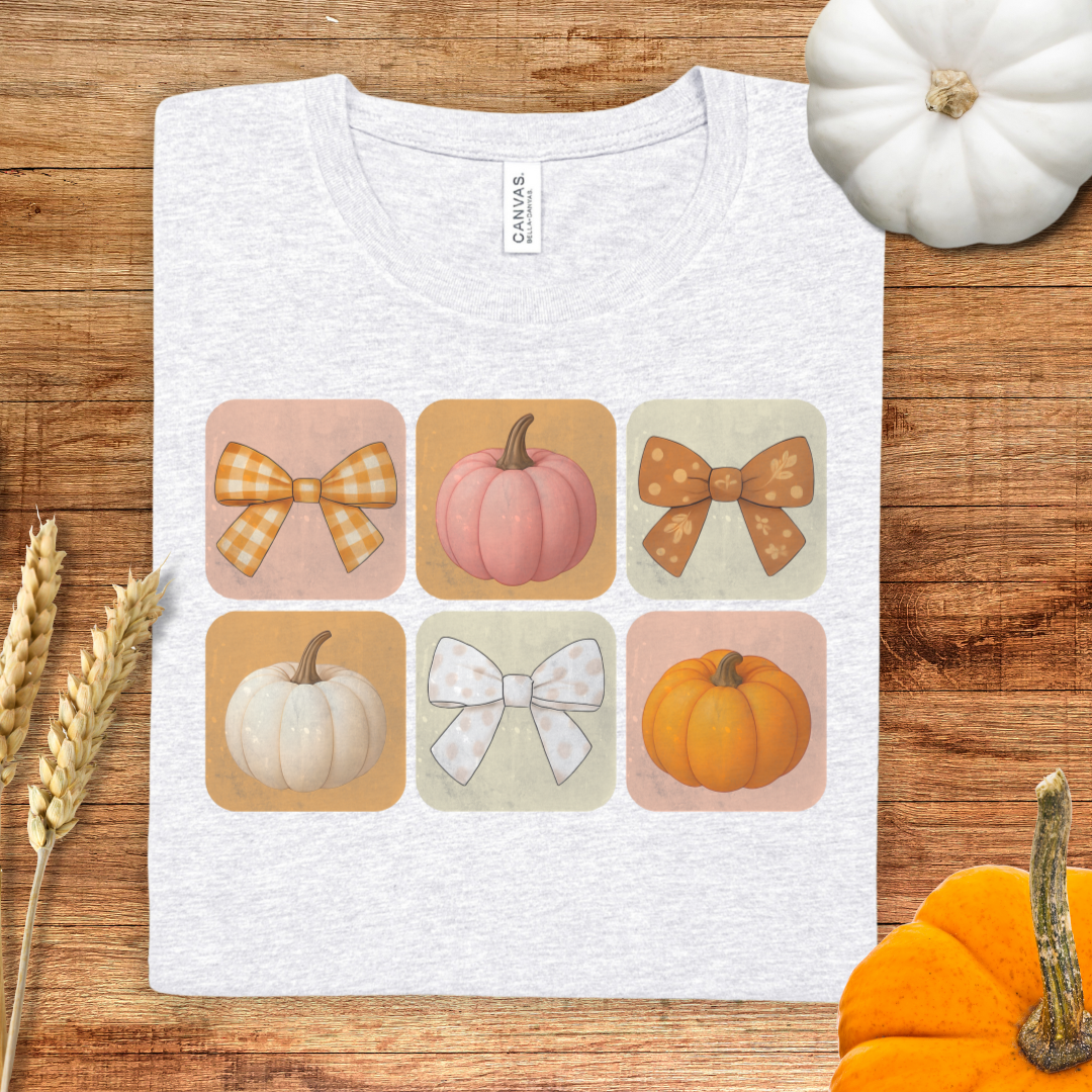 Bows and Pumpkins Fall T-Shirt