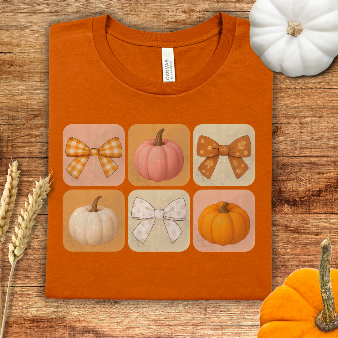 Bows and Pumpkins Fall T-Shirt