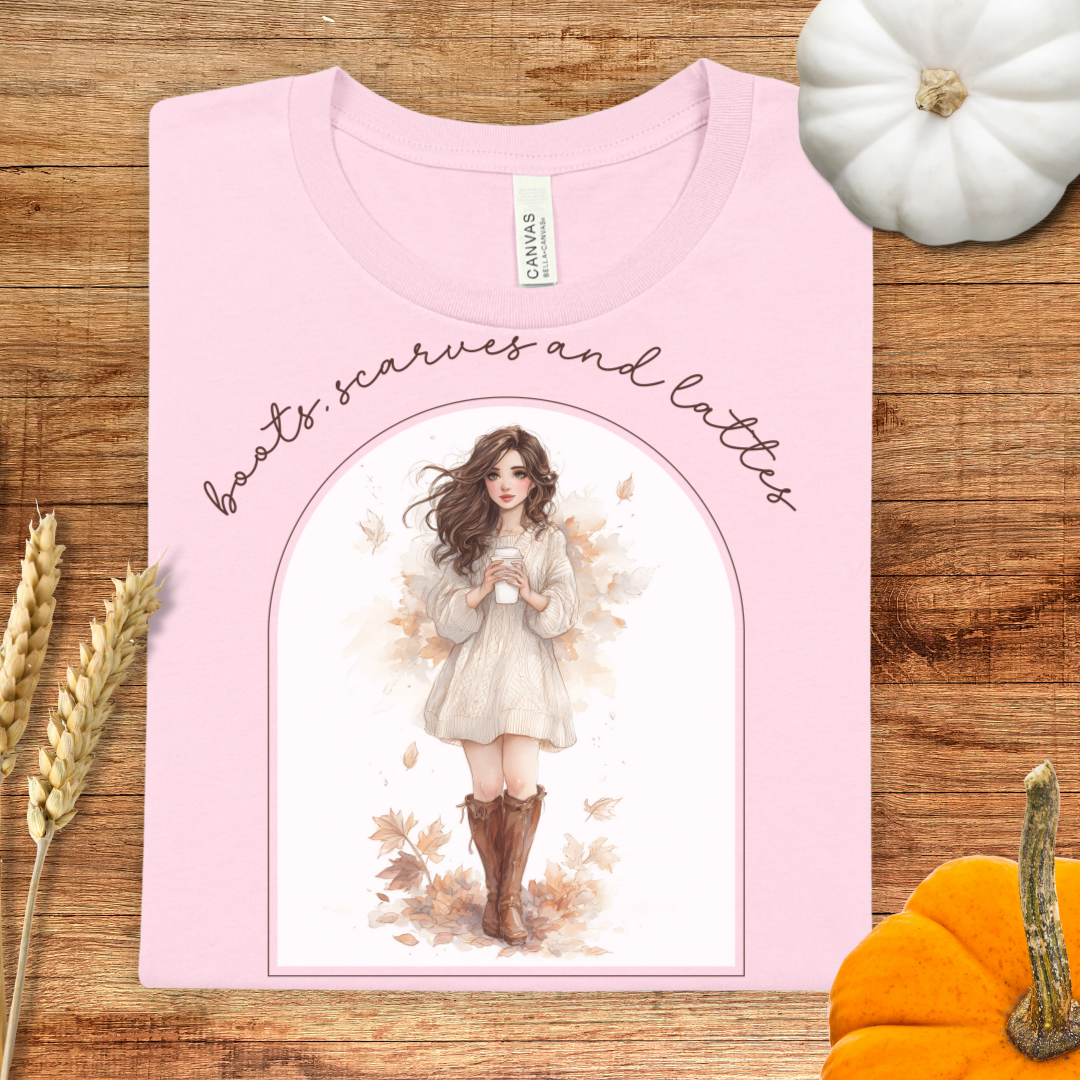 Boots, Scarves and Lattes Fall T-Shirt