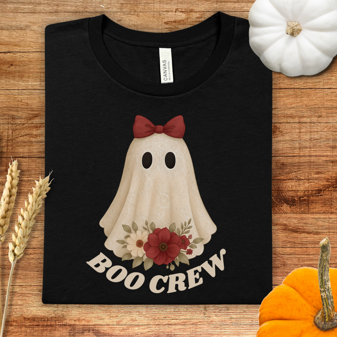 Red BOO CREW Halloween T-Shirt