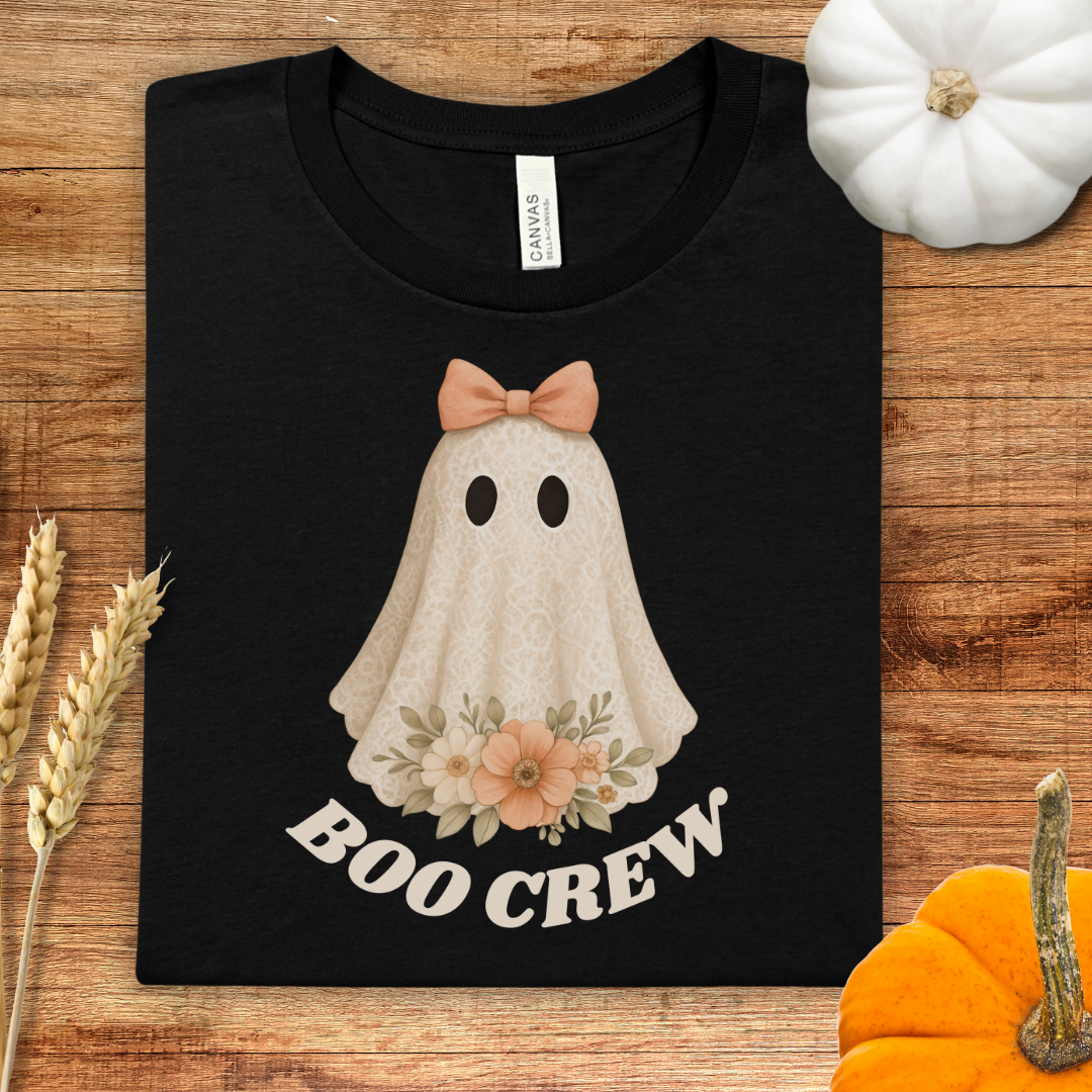 Pink BOO CREW Halloween T-Shirt