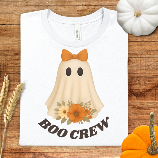Orange BOO CREW Halloween T-Shirt