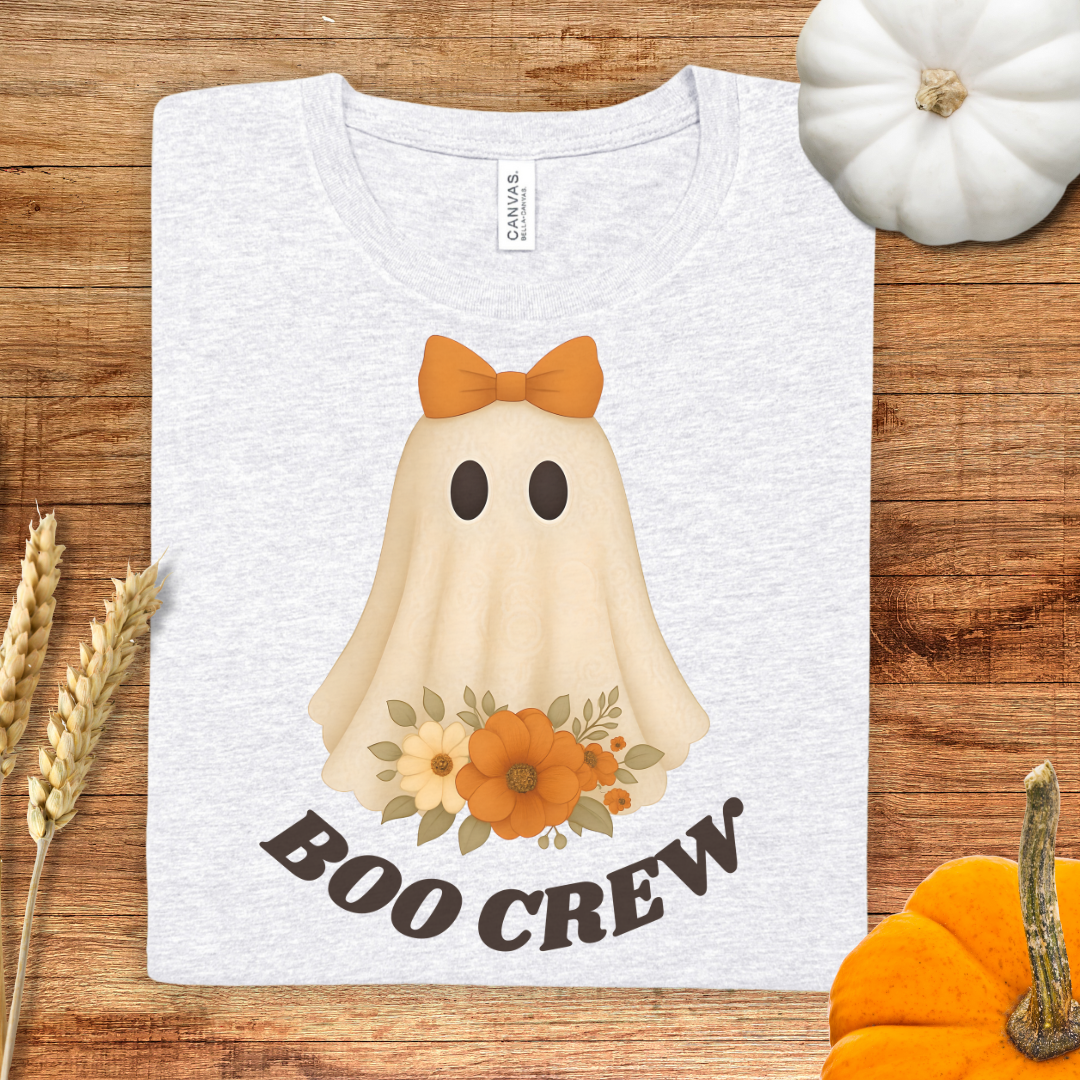 Orange BOO CREW Halloween T-Shirt