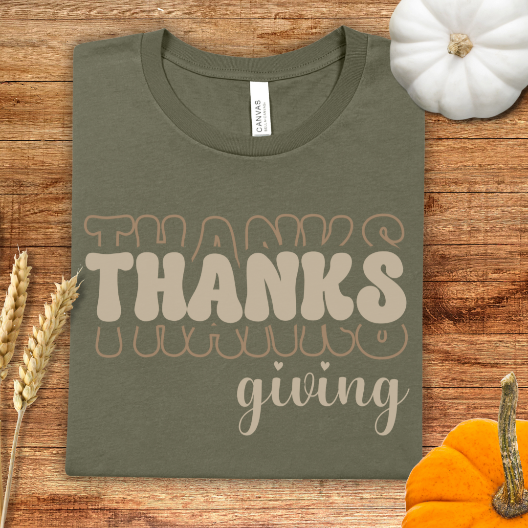 Thanks Thanks Thanksgiving Neutral T-Shirt