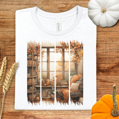 Cozy Window Seat Book Nook Brush Stroke T-Shirt