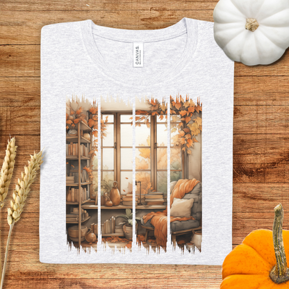 Cozy Window Seat Book Nook Brush Stroke T-Shirt