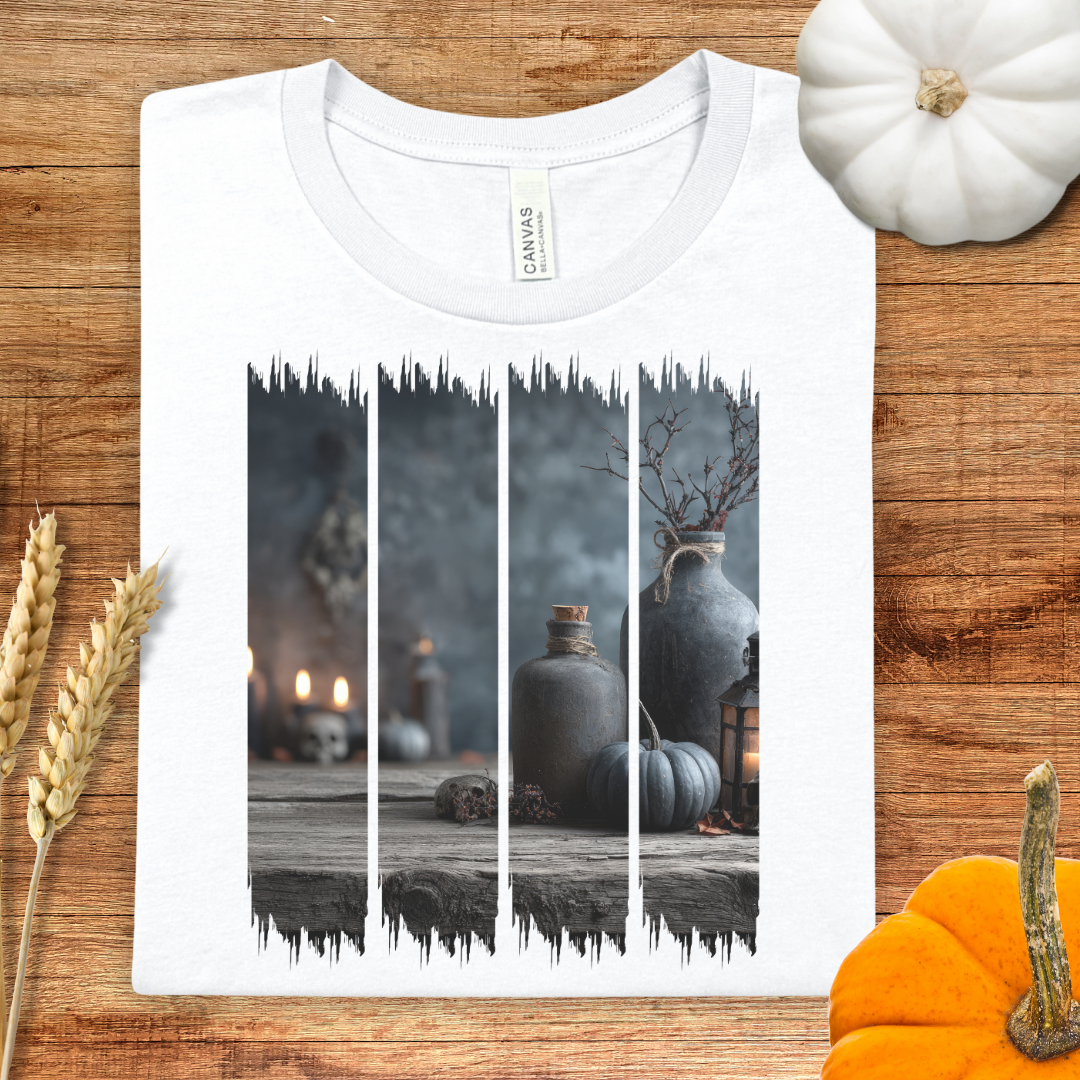 Graphic Halloween Table Brush Stroke T-Shirt