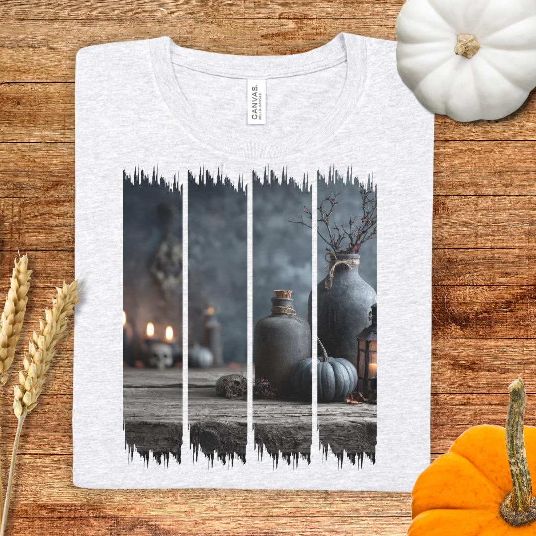 Graphic Halloween Table Brush Stroke T-Shirt